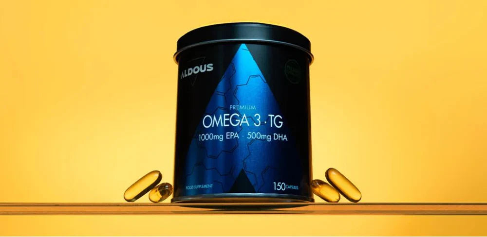Complément d’oméga 3 avec EPA et DHA dans une routine de santé cérébrale, cardiovasculaire et visuelle.