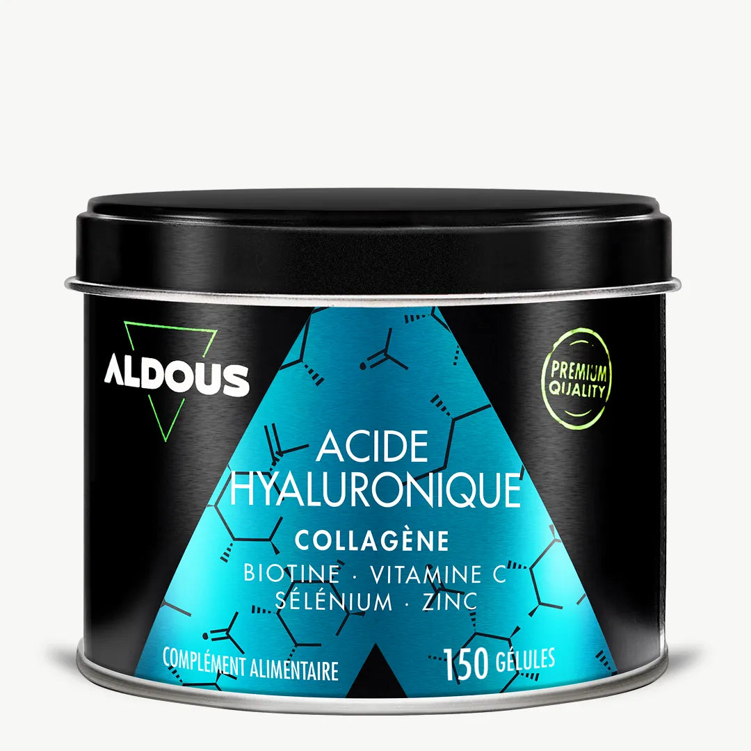 Boîte de Acide hyaluronique et collagène Aldous en vue frontale