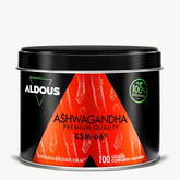 Boîte de Ashwagandha KSM-66 Bio Aldous en vue frontale