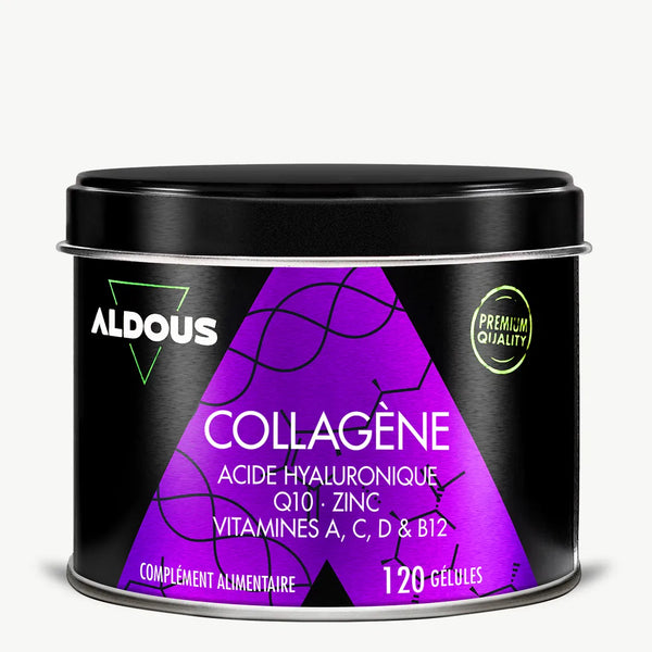 Boîte de Collagène acide hyaluronique Q10 Aldous en vue frontale