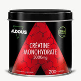 Boîte de Créatine monohydrate Aldous en vue frontale