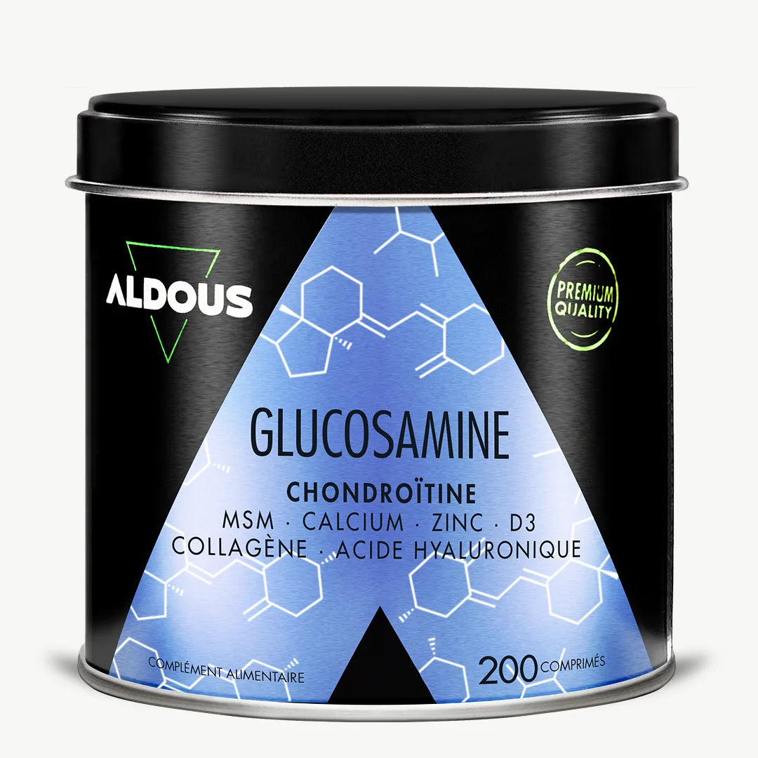 Boîte de Glucosamine Chondroïtine MSM Aldous en vue frontale