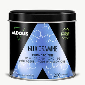 Boîte de Glucosamine Chondroïtine MSM Aldous en vue frontale