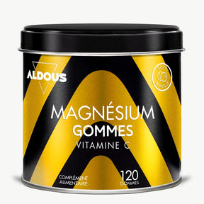 Boîte de Magnésium en gummies Aldous en vue frontale