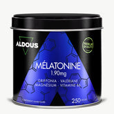 Boîte de Mélatonine magnésium valériane Aldous en vue frontale