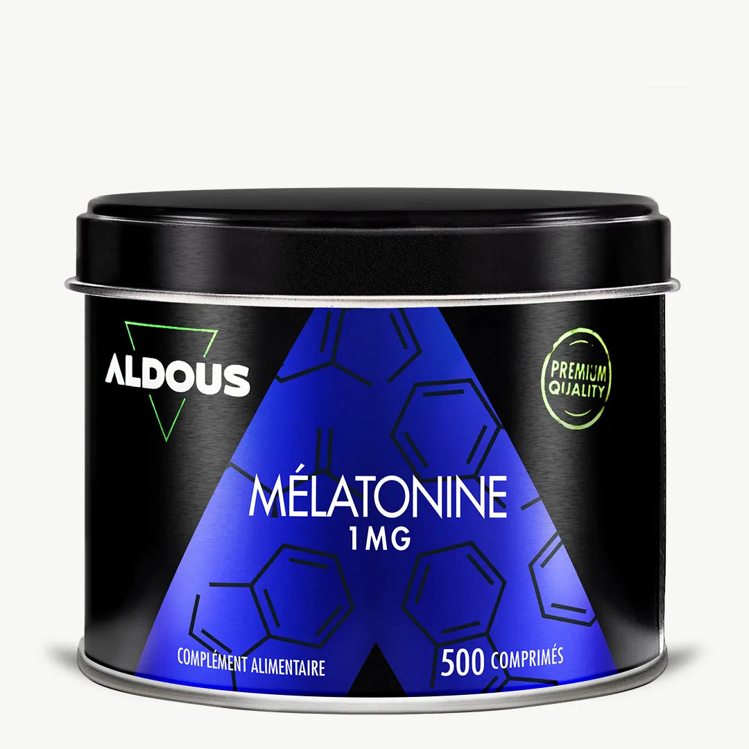 Boîte de Mélatonine pure Aldous en vue frontale