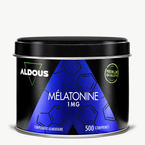 Boîte de Mélatonine pure Aldous en vue frontale