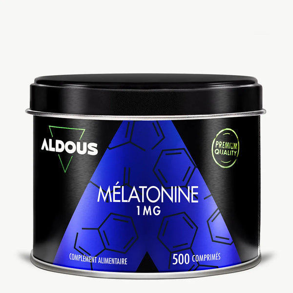 Boîte de Mélatonine pure Aldous en vue frontale