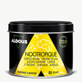 Boîte de Nootropique Ginkgo Biloba Aldous en vue frontale