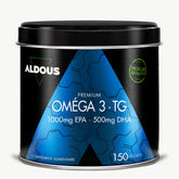 Boîte de Oméga 3 Premium Aldous en vue frontale