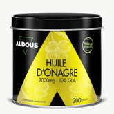 Boîte de Huile d'onagre Aldous en vue frontale
