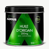 Boîte de Huile d'origan Aldous en vue frontale