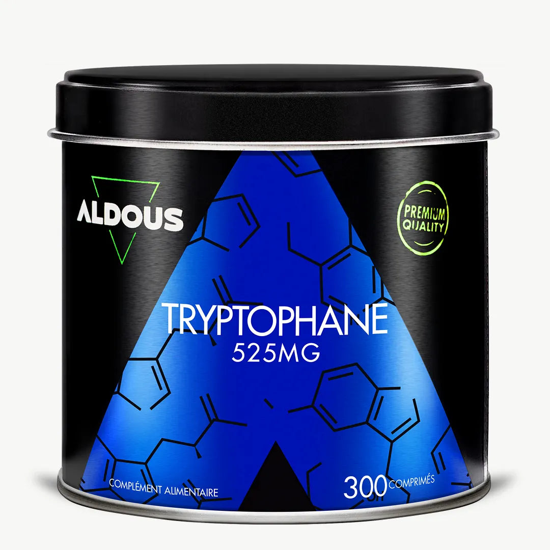 Boîte de L-Tryptophane pur Aldous en vue frontale