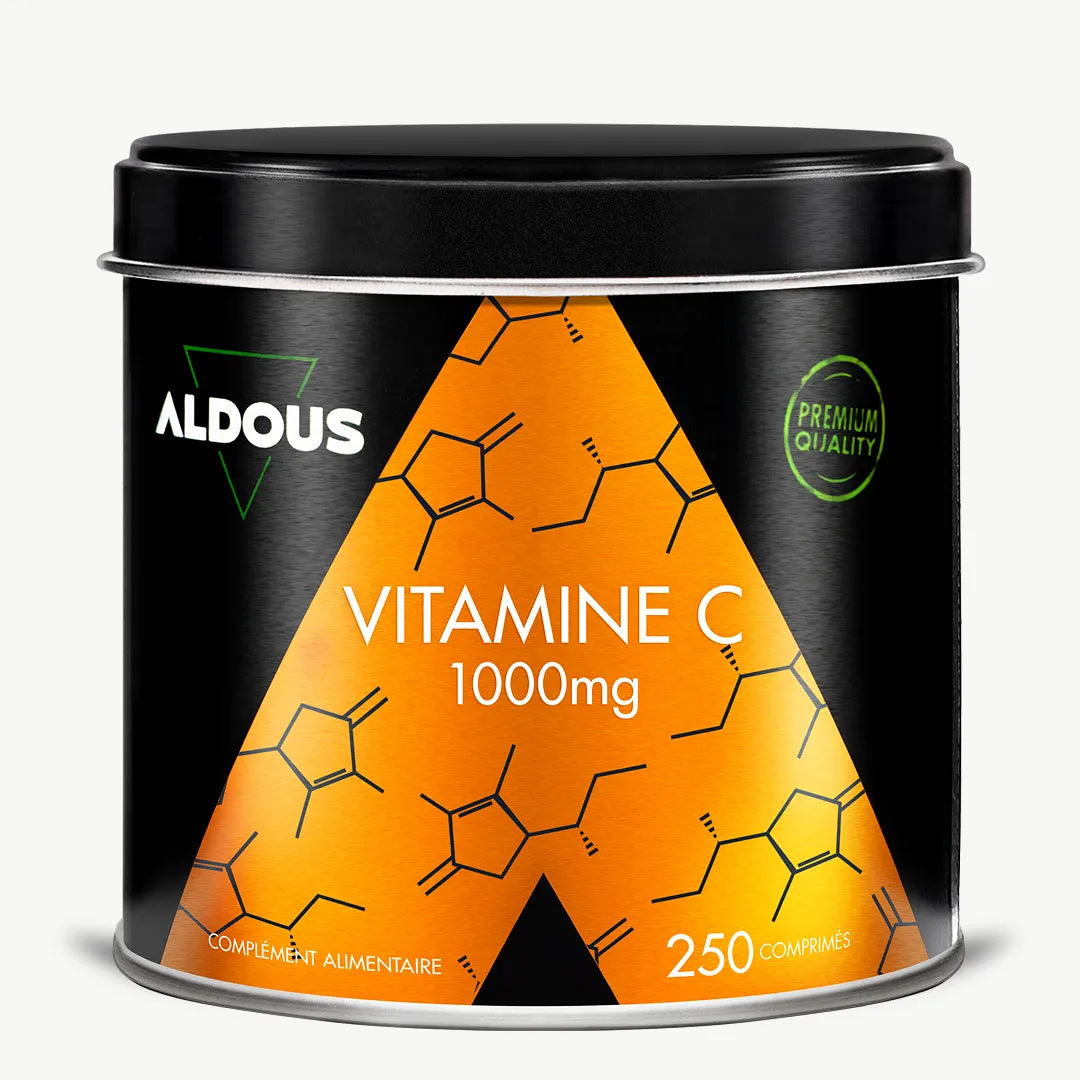 Boîte de Vitamine C pure Aldous en vue frontale