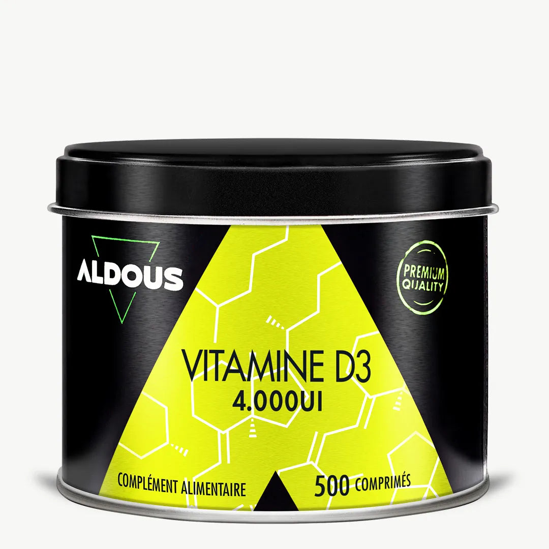 Boîte de Vitamine D3 Aldous en vue frontale