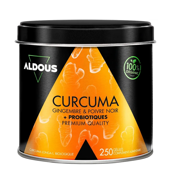 Curcuma Bio avec Gingembre, Poivre Noir et Probiotiques