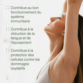 Bienfaits de Vitamine C avec zinc et Q10 Aldous pour la routine bien-être