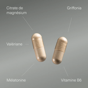 Actifs et formule de Mélatonine magnésium valériane Aldous