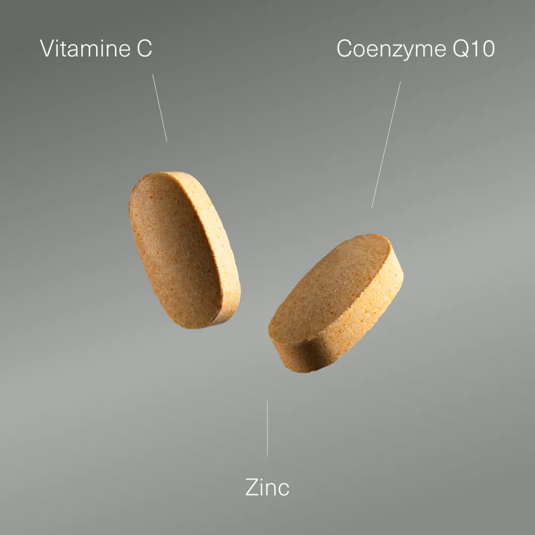 Actifs et formule de Vitamine C avec zinc et Q10 Aldous