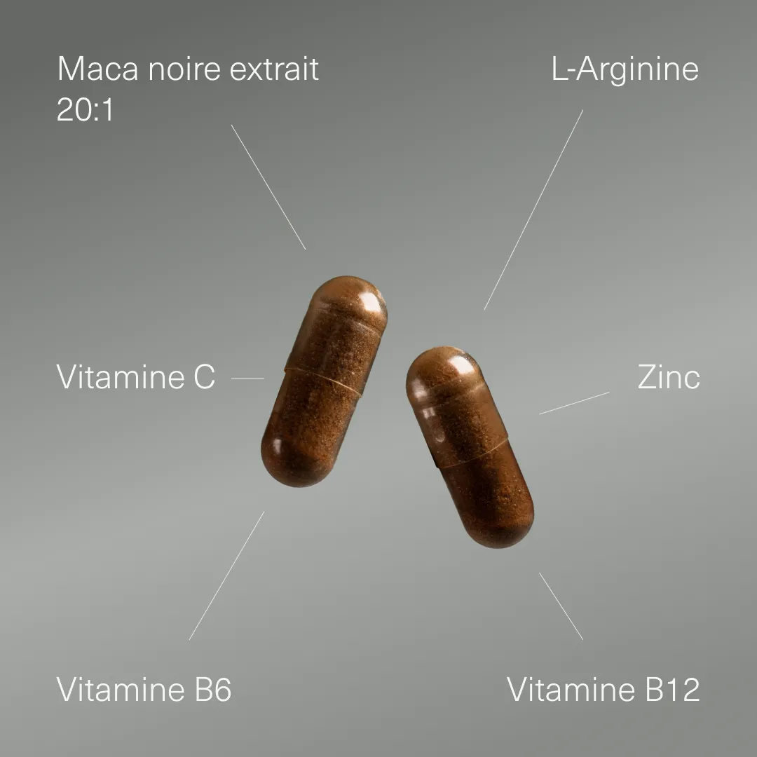 Actifs et formule de Maca noire avec L-Arginine Aldous