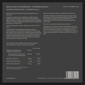 Bisglycinate de Magnésium avec Vitamine B5, B6 et C