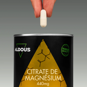 Prise de Citrate de magnésium pur Aldous avec dose du complément