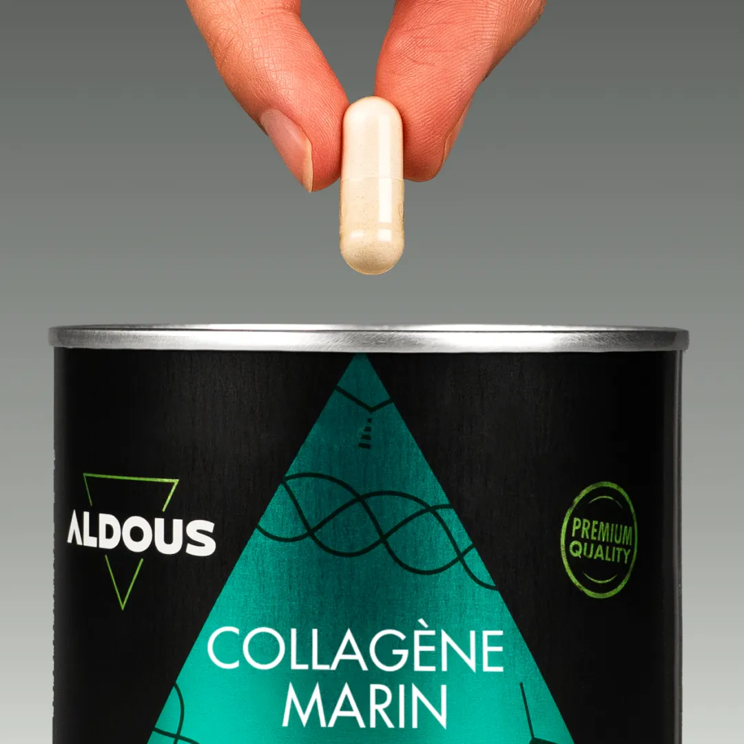 Prise de Collagène marin hydrolysé Aldous avec dose du complément