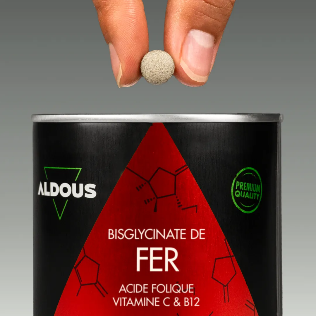 Prise de Fer Bisglycinate Aldous avec dose du complément