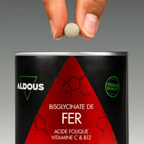 Prise de Fer Bisglycinate Aldous avec dose du complément
