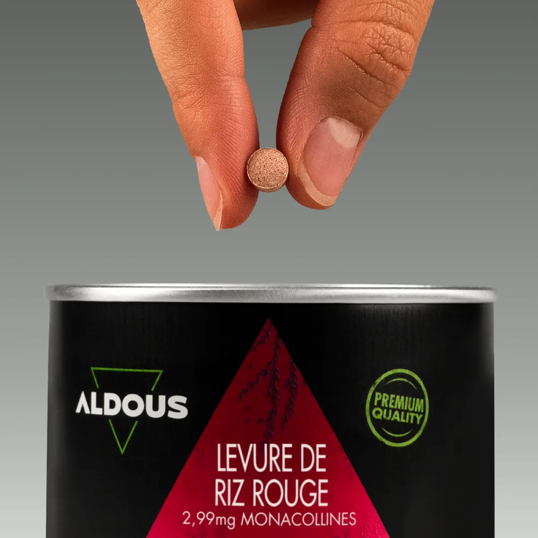 Prise de Levure de riz rouge Q10 Aldous avec dose du complément