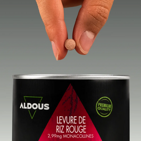 Prise de Levure de riz rouge Q10 Aldous avec dose du complément