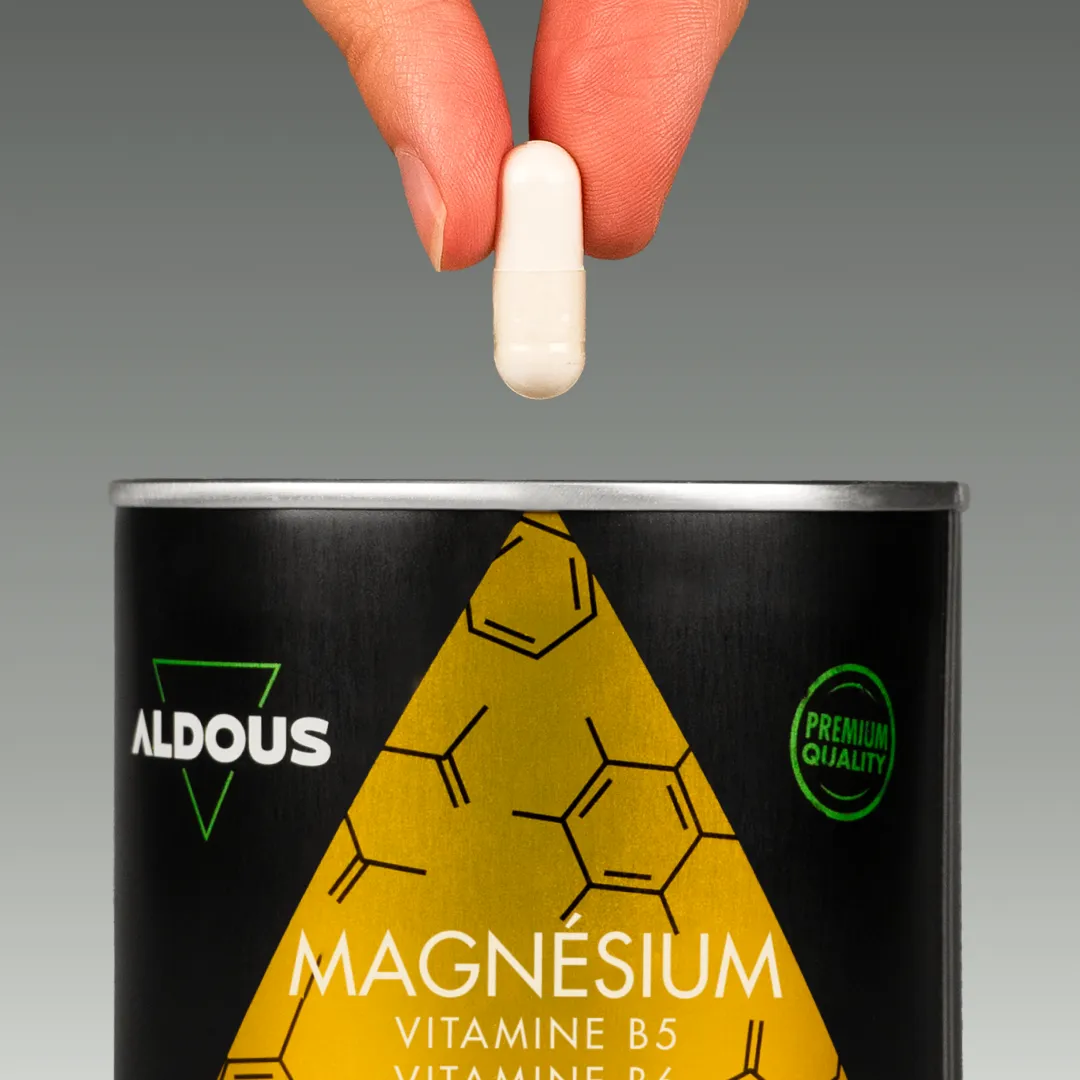 Prise de Citrate de magnésium Aldous avec dose du complément