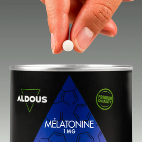 Prise de Mélatonine pure Aldous avec dose du complément