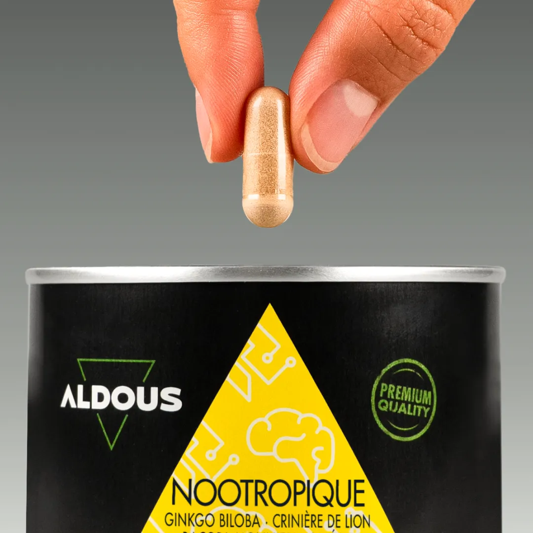 Prise de Nootropique Ginkgo Biloba Aldous avec dose du complément