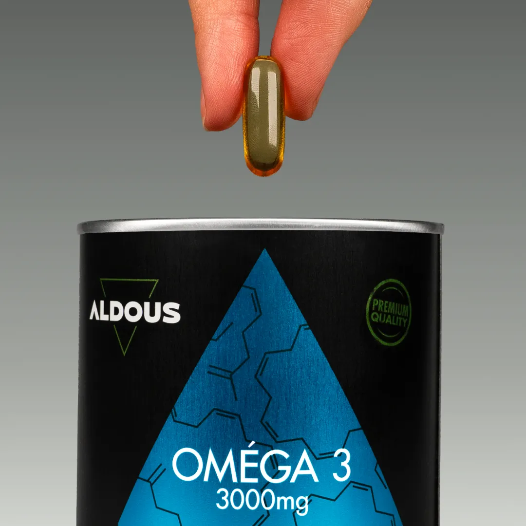 Prise de Oméga 3 Aldous avec dose du complément