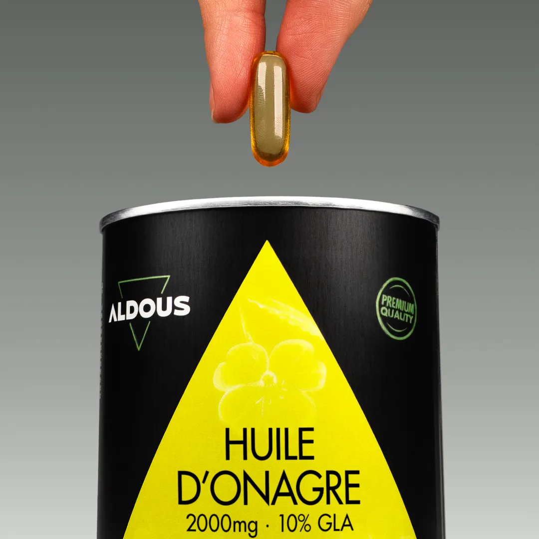 Prise de Huile d'onagre Aldous avec dose du complément