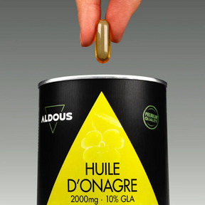 Prise de Huile d'onagre Aldous avec dose du complément