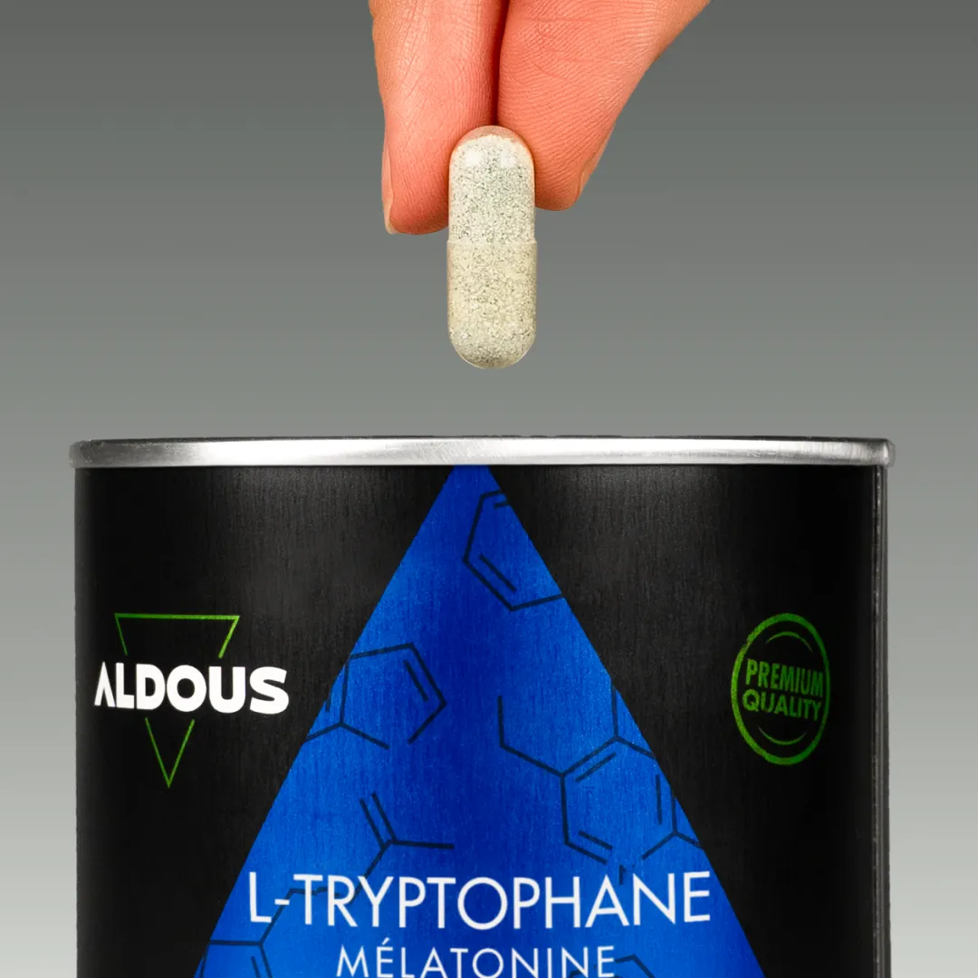Prise de Tryptophane mélatonine magnésium Aldous avec dose du complément