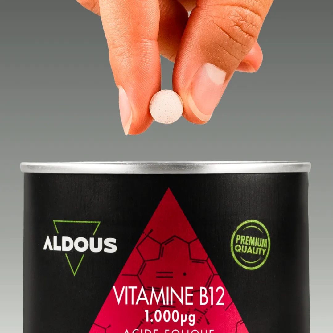 Prise de Vitamine B12 avec acide folique Aldous avec dose du complément