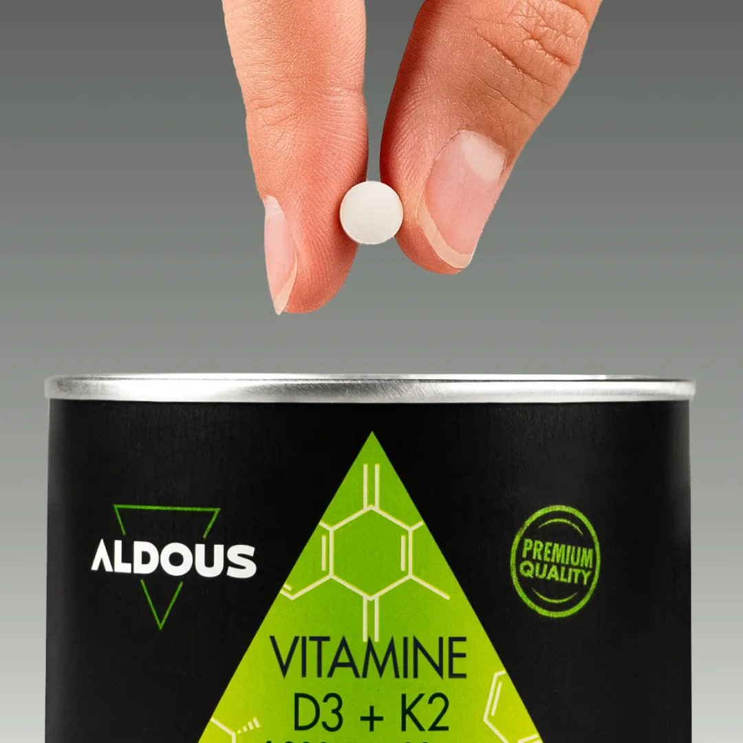 Prise de Vitamine D3 + K2 Aldous avec dose du complément