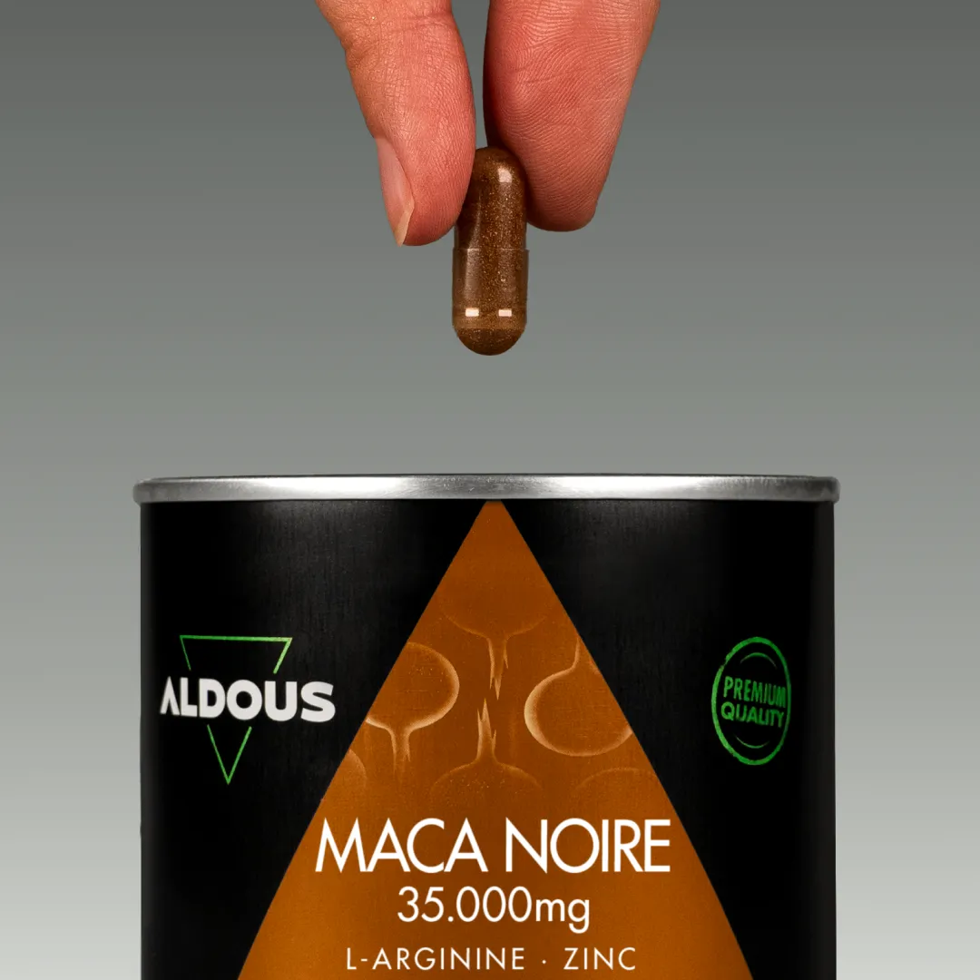 Prise de Maca noire avec L-Arginine Aldous avec dose du complément