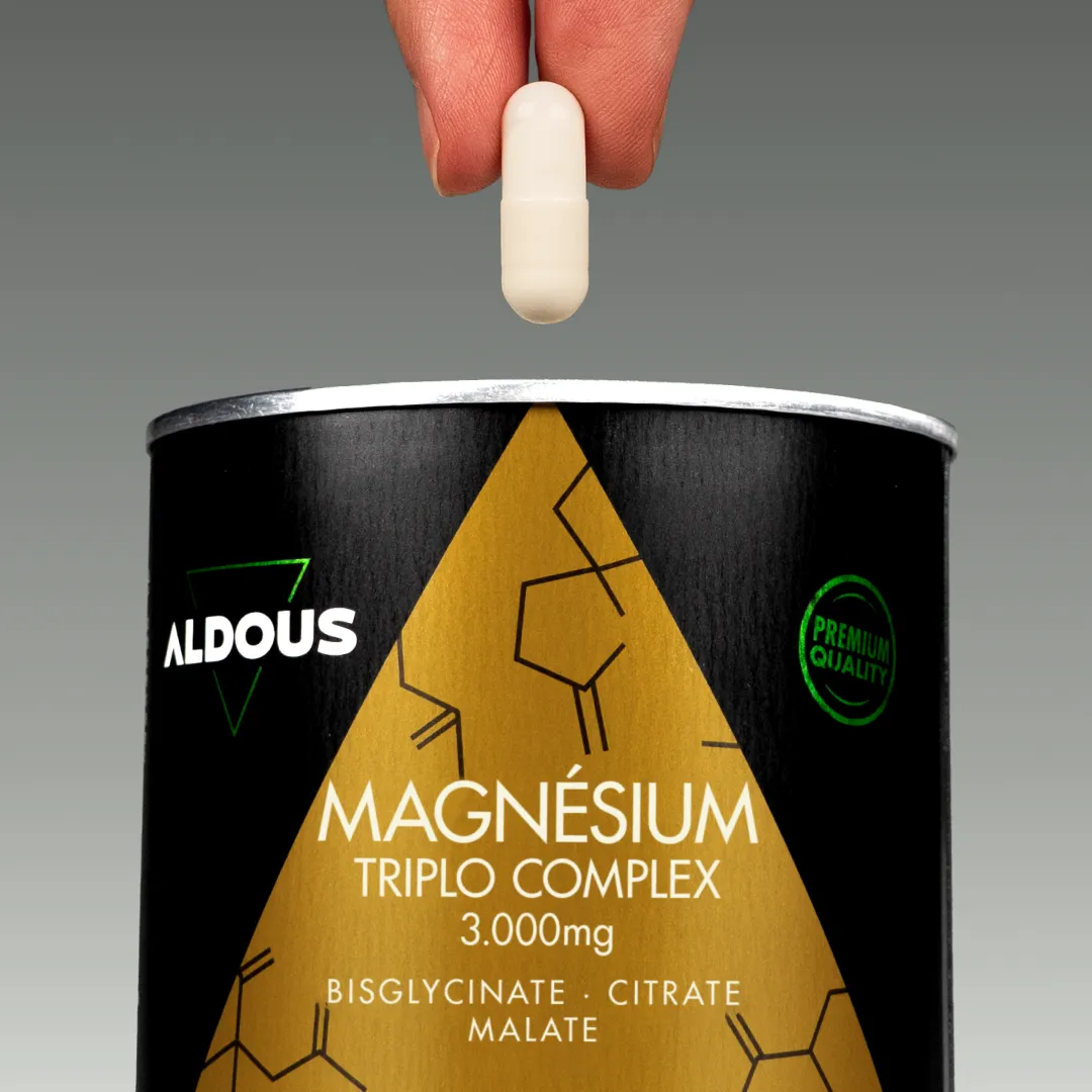 Prise de Magnésium Complexe Aldous avec dose du complément