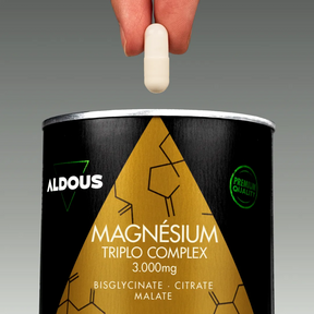 Prise de Magnésium Complexe Aldous avec dose du complément