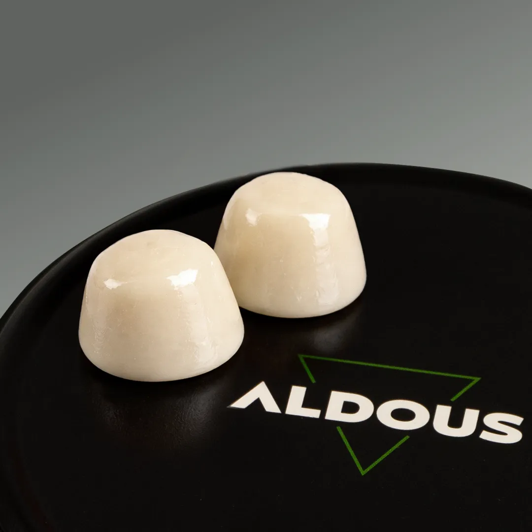 Détail du format de D3K2 + Calcium en gummies Aldous