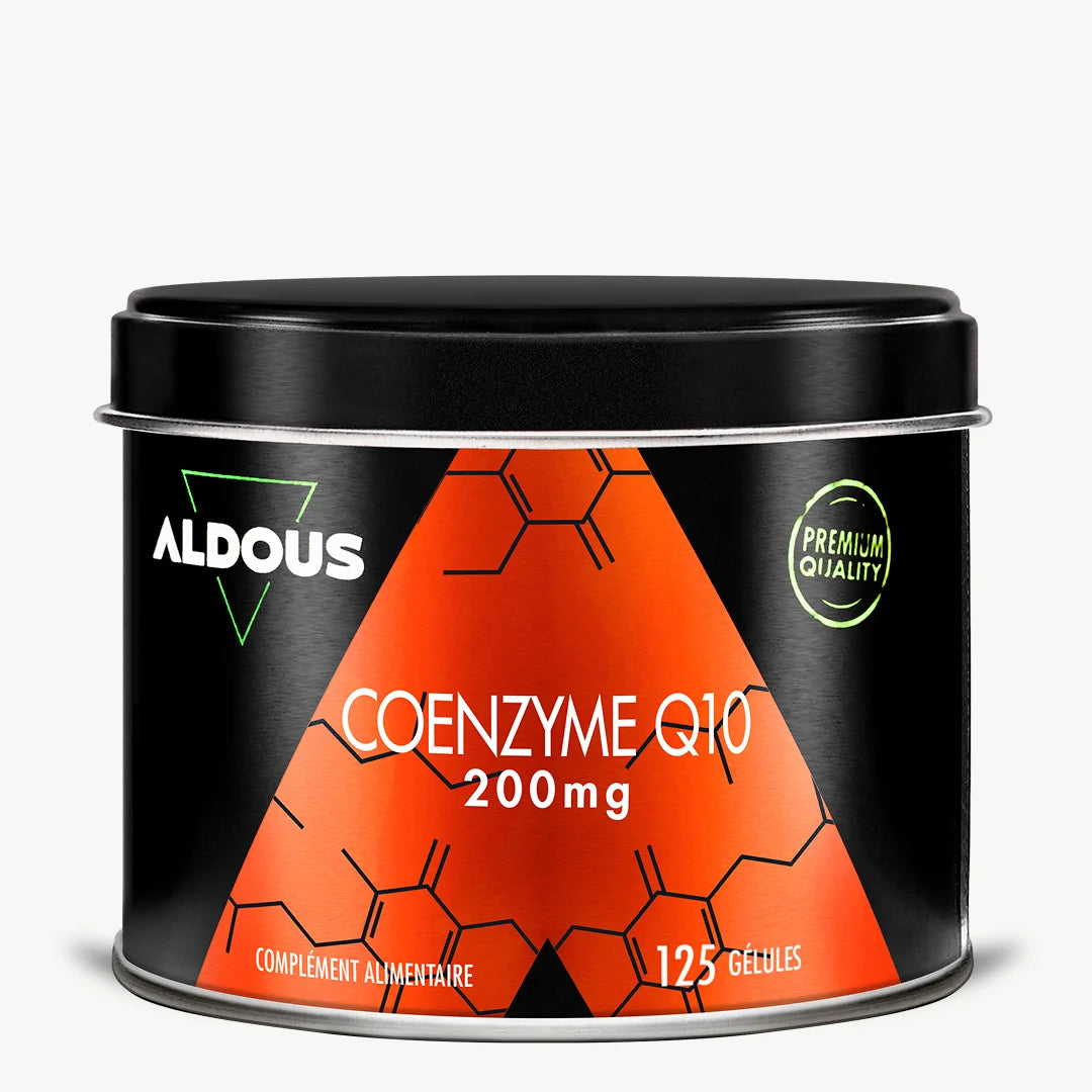 Boîte de Coenzyme Q10 Aldous en vue frontale