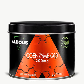 Boîte de Coenzyme Q10 Aldous en vue frontale