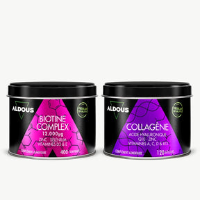 Pack Cheveux Aldous avec sélection de compléments alimentaires