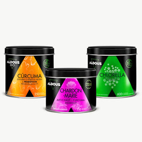 Pack Détox Aldous avec sélection de compléments alimentaires