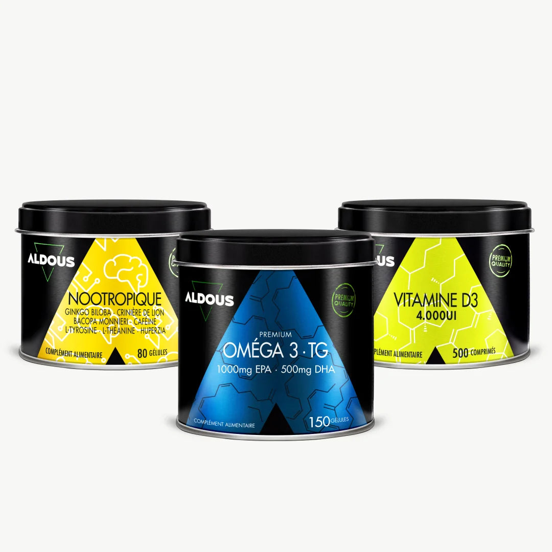 Pack Performance Mentale Aldous avec sélection de compléments alimentaires