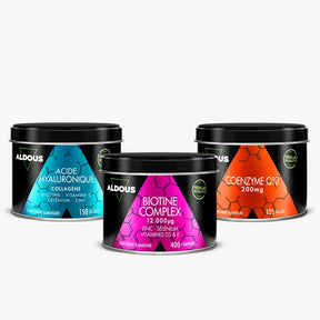 Pack Peau Aldous avec sélection de compléments alimentaires